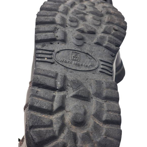 Work Master Boots Mens 9M Leather Workwear Steel Toe Durable Industrial Safety - Picture 11 of 14